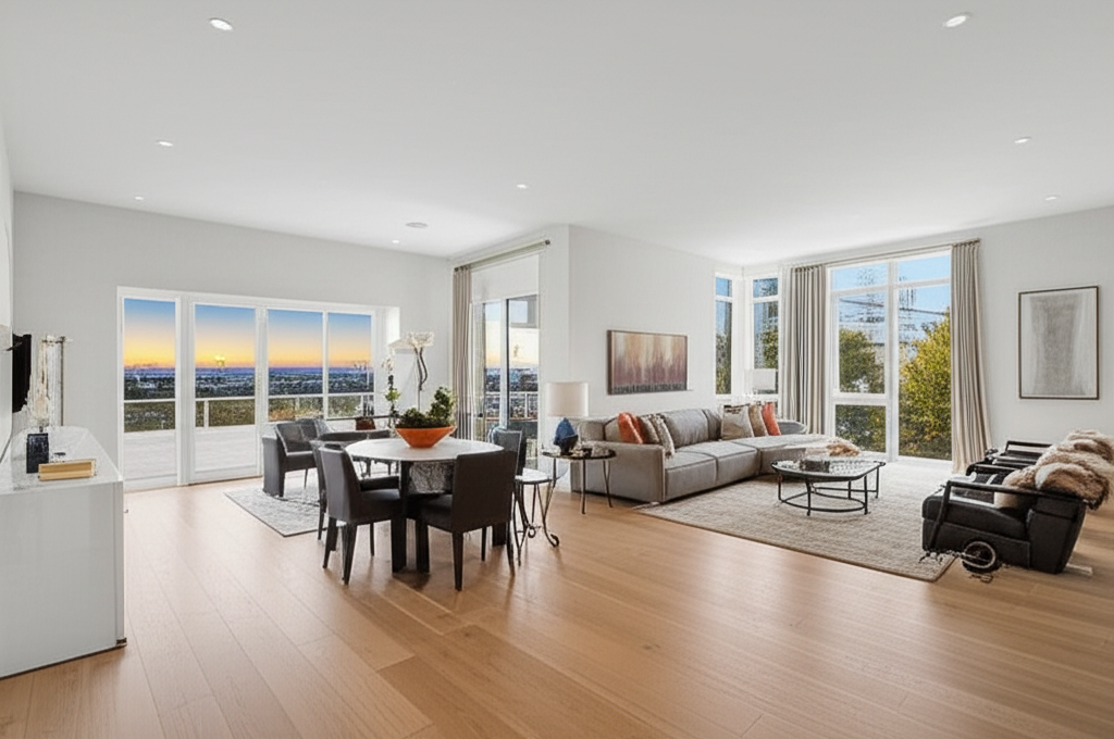 Open Concept Living Space - After